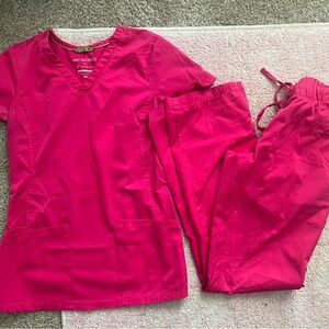 Healing Hands Women's Pink Scrub Top
